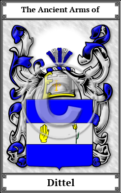 Dittel Family Crest Download (JPG)  Book Plated - 150 DPI