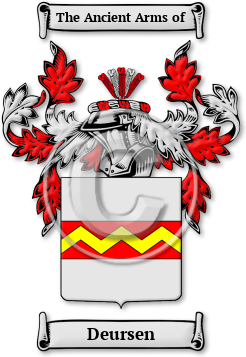 Deursen Family Crest Download (jpg) Legacy Series - 150 DPI