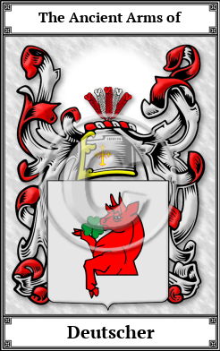Deutscher Family Crest Download (JPG)  Book Plated - 150 DPI