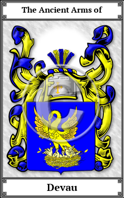 Devau Family Crest Download (JPG)  Book Plated - 150 DPI