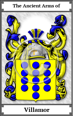 Villamor Family Crest Download (JPG)  Book Plated - 150 DPI
