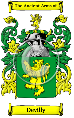 Devilly Family Crest/Coat of Arms