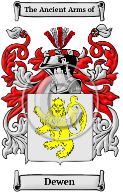 Dewen Name Meaning, Family History, Family Crest & Coats of Arms