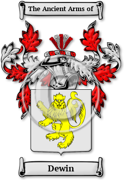 Dewin Family Crest Download (jpg) Legacy Series - 150 DPI