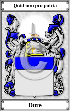 Dure Family Crest Download (JPG)  Book Plated - 150 DPI
