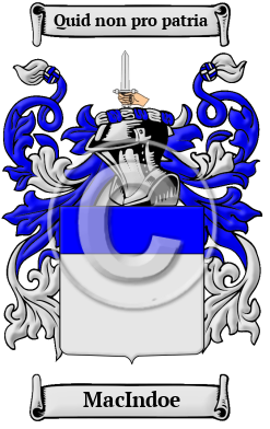 MacIndoe Family Crest/Coat of Arms