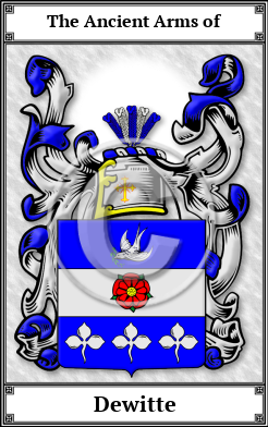 Dewitte Family Crest Download (JPG)  Book Plated - 150 DPI