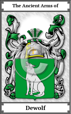 Dewolf Family Crest Download (JPG) Book Plated - 600 DPI