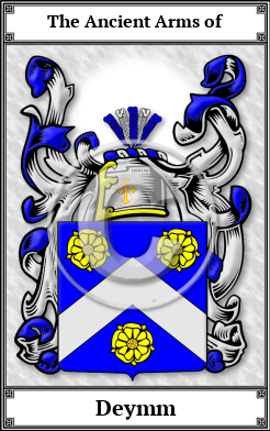 Deymm Family Crest Download (JPG) Book Plated - 300 DPI