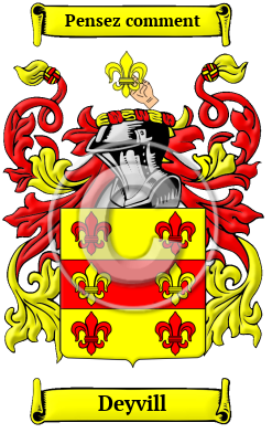 Deyvill Family Crest/Coat of Arms