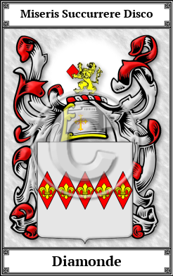 Diamonde Family Crest Download (JPG)  Book Plated - 150 DPI