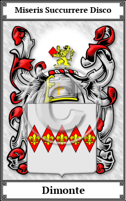 Dimonte Family Crest Download (JPG)  Book Plated - 150 DPI