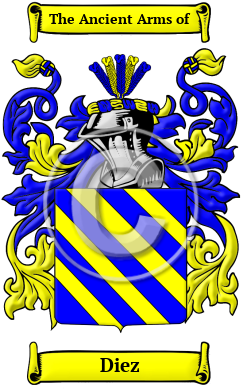 Diez Family Crest/Coat of Arms