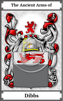 Dibbs Family Crest Download (JPG) Book Plated - 600 DPI