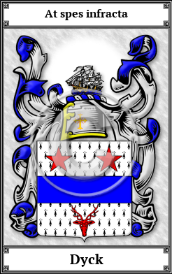 Dyck Family Crest Download (JPG) Book Plated - 600 DPI