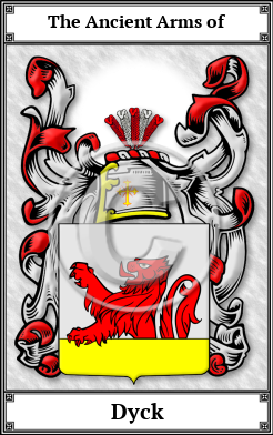Dyck Family Crest Download (JPG) Book Plated - 600 DPI