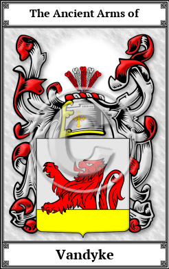 Vandyke Family Crest Download (JPG)  Book Plated - 150 DPI