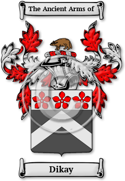 Dikay Family Crest Download (jpg) Legacy Series - 150 DPI