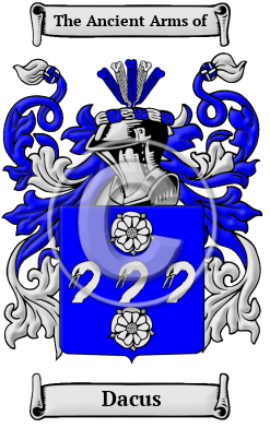 Dacus Family Crest/Coat of Arms