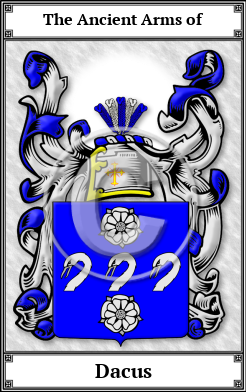 Dacus Family Crest Download (JPG)  Book Plated - 150 DPI