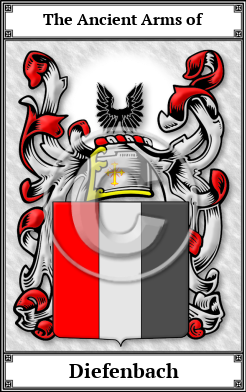 Diefenbach Family Crest Download (JPG) Book Plated - 600 DPI