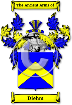 Diehm Family Crest Download (jpg) Legacy Series - 150 DPI