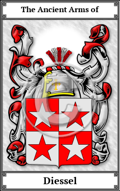 Diessel Family Crest Download (JPG)  Book Plated - 150 DPI