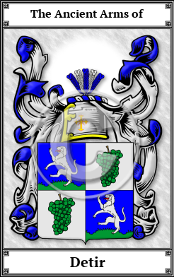 Detir Family Crest Download (JPG) Book Plated - 600 DPI