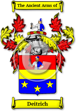 Deitrich Family Crest Download (JPG) Legacy Series - 600 DPI