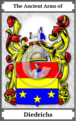 Diedrichs Family Crest Download (JPG)  Book Plated - 150 DPI