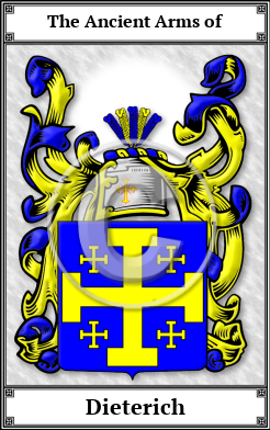 Dieterich Family Crest Download (JPG)  Book Plated - 150 DPI