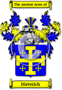 Dieterich Family Crest Download (jpg) Legacy Series - 150 DPI