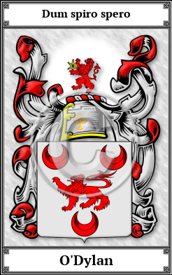 O'Dylan Family Crest Download (JPG)  Book Plated - 150 DPI