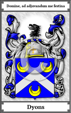 Dyons Family Crest Download (JPG) Book Plated - 600 DPI