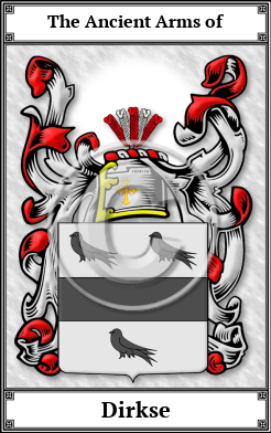 Dirkse Family Crest Download (JPG)  Book Plated - 150 DPI