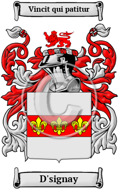 D'signay Family Crest/Coat of Arms