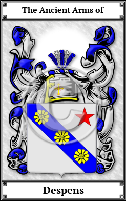 Despens Family Crest Download (JPG) Book Plated - 600 DPI