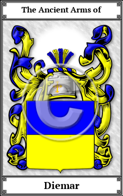 Diemar Family Crest Download (JPG)  Book Plated - 150 DPI