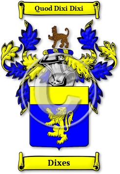 Dixes Family Crest Download (jpg) Legacy Series - 150 DPI