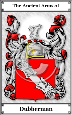 Dubberman Family Crest Download (JPG)  Book Plated - 150 DPI