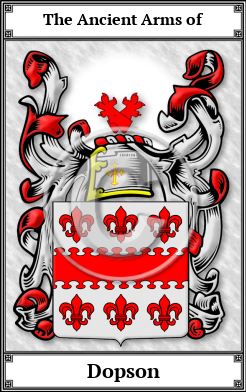 Dopson Family Crest Download (JPG)  Book Plated - 150 DPI