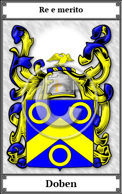 Doben Family Crest Download (JPG)  Book Plated - 150 DPI