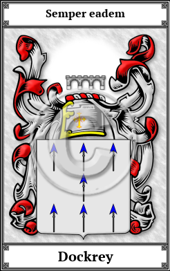 Dockrey Family Crest Download (JPG)  Book Plated - 150 DPI