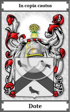 Dote Family Crest Download (JPG)  Book Plated - 150 DPI