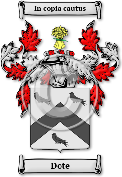 Dote Family Crest Download (jpg) Legacy Series - 150 DPI