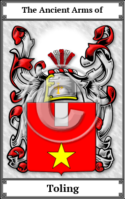 Toling Family Crest Download (JPG) Book Plated - 600 DPI