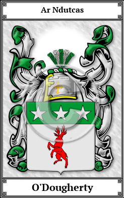 O'Dougherty Family Crest Download (JPG)  Book Plated - 150 DPI