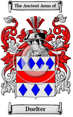 Duelter Family Crest/Coat of Arms