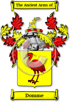Domme Family Crest Download (jpg) Legacy Series - 150 DPI