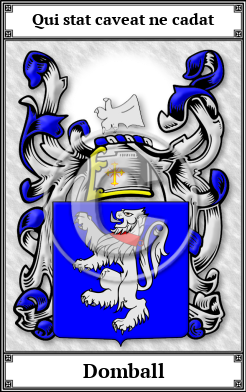 Domball Family Crest Download (JPG)  Book Plated - 150 DPI